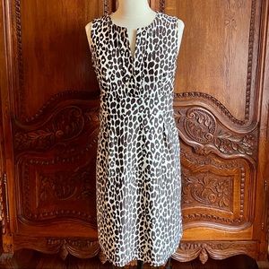 Jude Connally Sheath Dress (Brown/White, Size L)